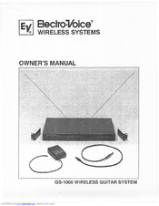 Electro-Voice Wireless Guitar System GS-1000 Owner's Manual