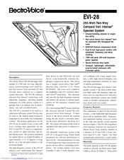 Electro-Voice EVI-28 Datasheet