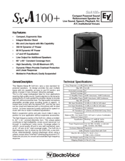 Electro-Voice SxA100+ Specifications