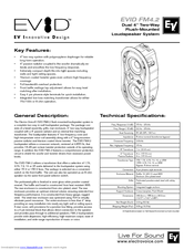 Electro-Voice EVID FM4.2 Technical Specifications