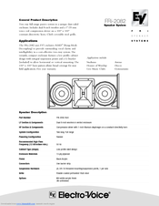 Electro-Voice FRi-2082 Specification Sheet