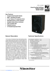 Electro-Voice FRi-152/85 Technical Specifications