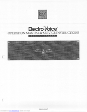 Electro-Voice AP2800 Operation Manual & Service Instructions