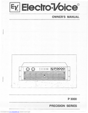 Electro-Voice Precision P 3000 Owner's Manual