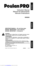 Poulan Pro BVM200 Instruction Manual