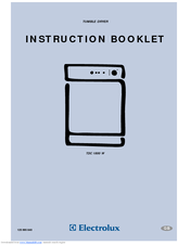 Electrolux TDC 1000 W Instruction Booklet