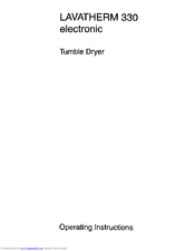 AEG Lavatherm 330 Electronic Operating Instructions Manual