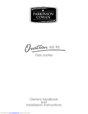 Parkinson Cowan Ovation 60 TC Installation Instructions Manual