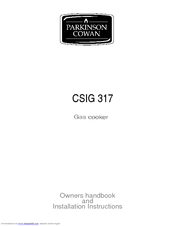 Parkinson Cowan CSIG 317 Installation Instructions Manual