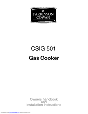 Electrolux CSIG 501 Installation Instructions Manual