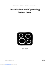 Electrolux EHD 6005 P Installation And Operating Instructions Manual