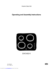 Electrolux EHO 602 K Operating And Assembly Instructions Manual