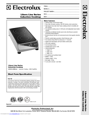 Electrolux Libero Line 601610 Specification Sheet