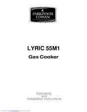 Parkinson Cowan LYRIC 55M1 Operating And Installation Instructions