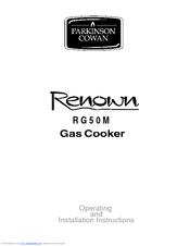 Parkinson Cowan Renown RG50M Operating And Installation Instructions