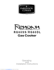 Parkinson Cowan Renown RG60DL Operating And Installation Instructions