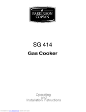 Parkinson Cowan SG 414 Operating And Installation Instructions