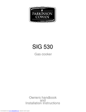 Parkinson Cowan SIG 530 Owner's Handbook Manual