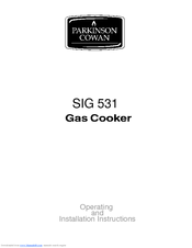 Parkinson Cowan SIG 531 Operating And Installation Instructions