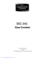 Parkinson Cowan U20271 SIG 340 Operating And Installation Instructions