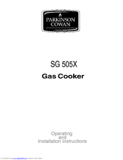 Parkinson Cowan SG 505X Operating And Installation Instructions