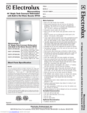 Electrolux WT44BR240 Specification Sheet