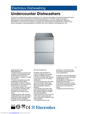 Electrolux Dishwashing 400055 Brochure & Specs