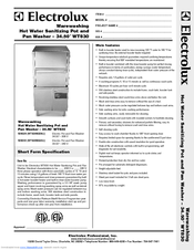 Electrolux 506030 Specification Sheet