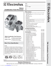 Electrolux DITO TRK45 Specification Sheet