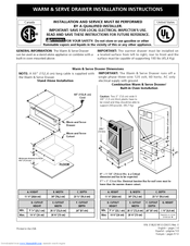 Electrolux 318201810 Installation Instructions Manual