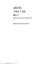 AEG ARCTIS 1194-7 GA Operating Instructions Manual