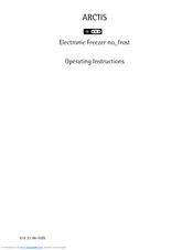 Electrolux ARCTIS Electronic Freezer no_frost Operating Instructions Manual