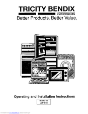 Tricity Bendix AW 410 Operating And Installation Instructions