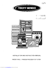 Tricity Bendix FDF107GR Installation And Instruction Manual