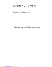 AEG SANTO C 7 18 40-4I Operating And Installation Instructions