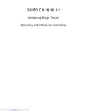 AEG SANTO C 7 18 40-4I Operating And Installation Instructions