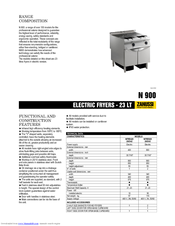 Zanussi Zanussi Professional NFRE420 Specification Sheet