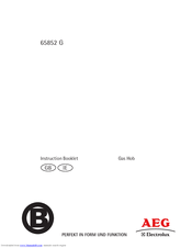 AEG 65852 G Instruction Booklet
