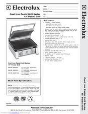 Electrolux 602104 Specification Sheet