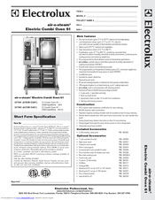 Electrolux Air-O-Steam 267080 Specification Sheet