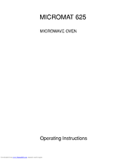 AEG MICROMAT COMBI 625 E Operating Instructions Manual