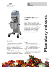 Electrolux Dito 601733 Brochure & Specs