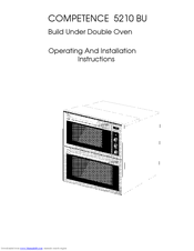 Electrolux COMPETENCE 5210 BU Operating And Installation Instructions