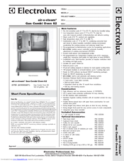 Electrolux Air-O-Steam 267551 Specification Sheet