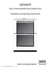 AEG Electrolux D67000VF Installation And Operating Instructions Manual