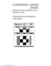 Aeg COMPETENCE D81000 Operating And Installation Instructions