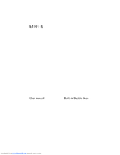Electrolux E1101-5 User Manual