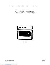 Electrolux EOB5600 User Information