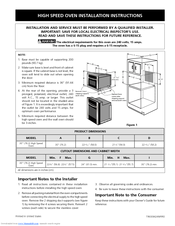 Electrolux E30SO75ESSB Installation Instructions