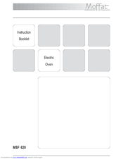 Moffat MSF 620 Instruction Booklet